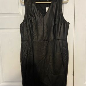 Faux leather dress